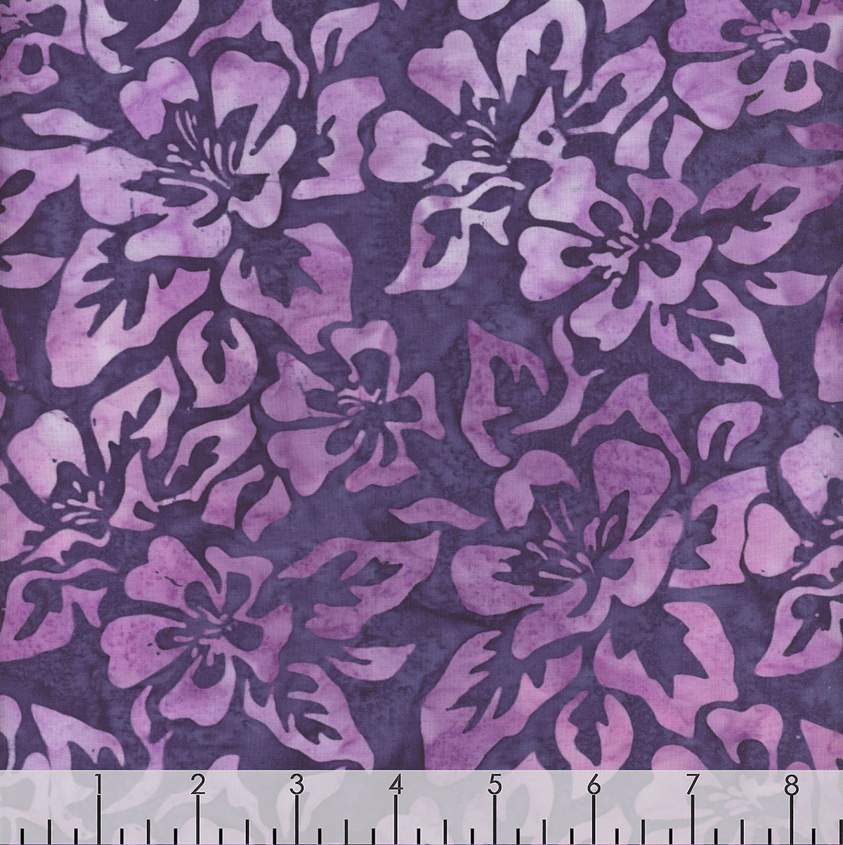 Riley Blake Fabrics Bakyard Birds Batiks Purple Haze Hibiscus